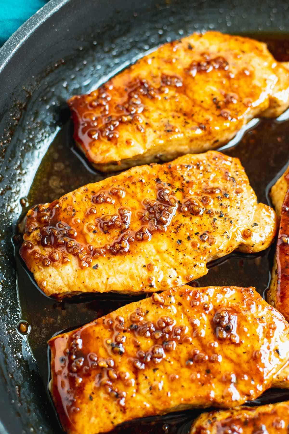 Nashville Hot Honey Glazed Pork Chops - Sticks Scratch Kitchen